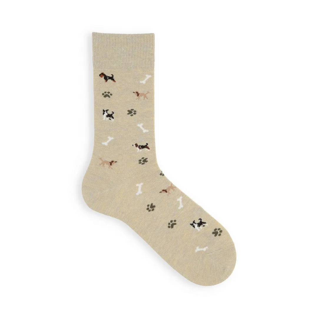 062142279 Dog Pattern Crew Socks M