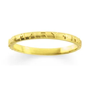 14k White Gold Prayer Ring, Size 8