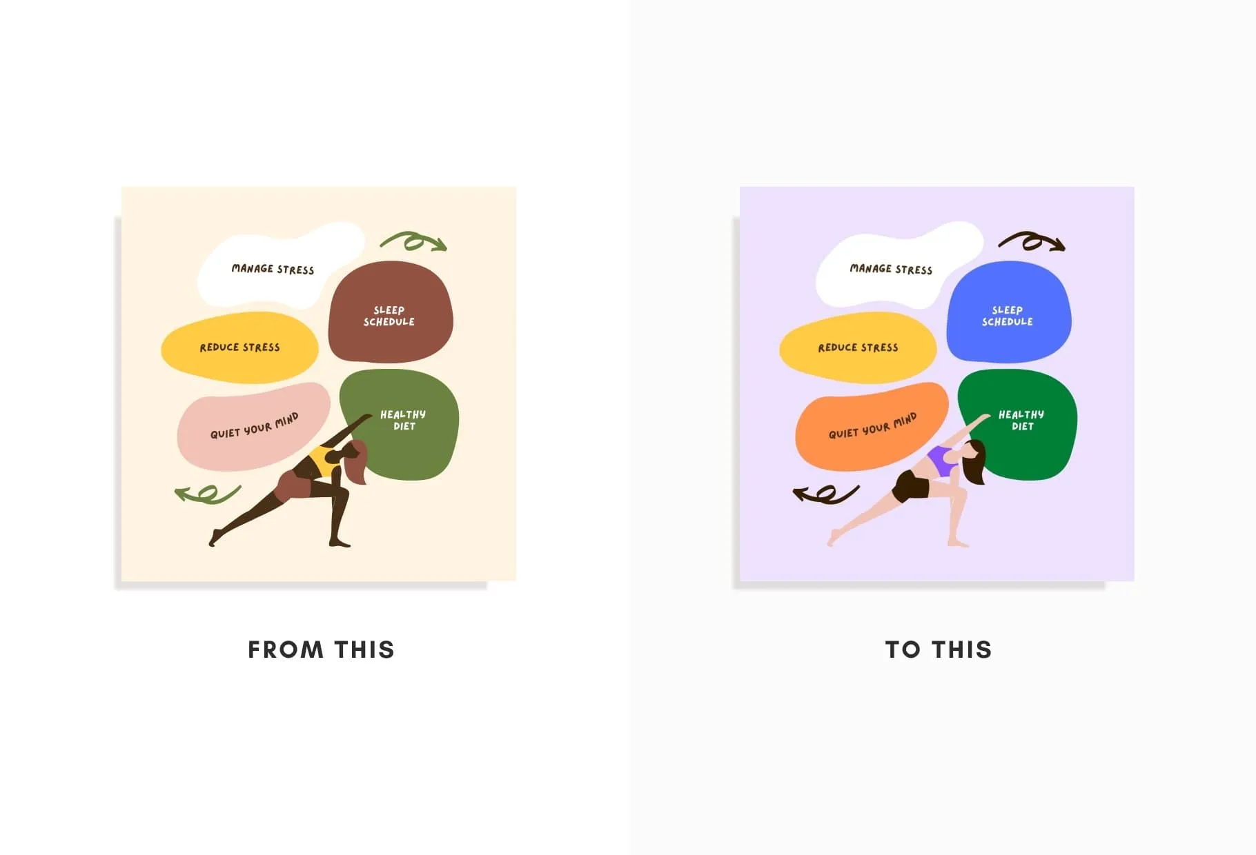 20 Self-Care Lists Instagram Posts Fully Editable Canva Templates