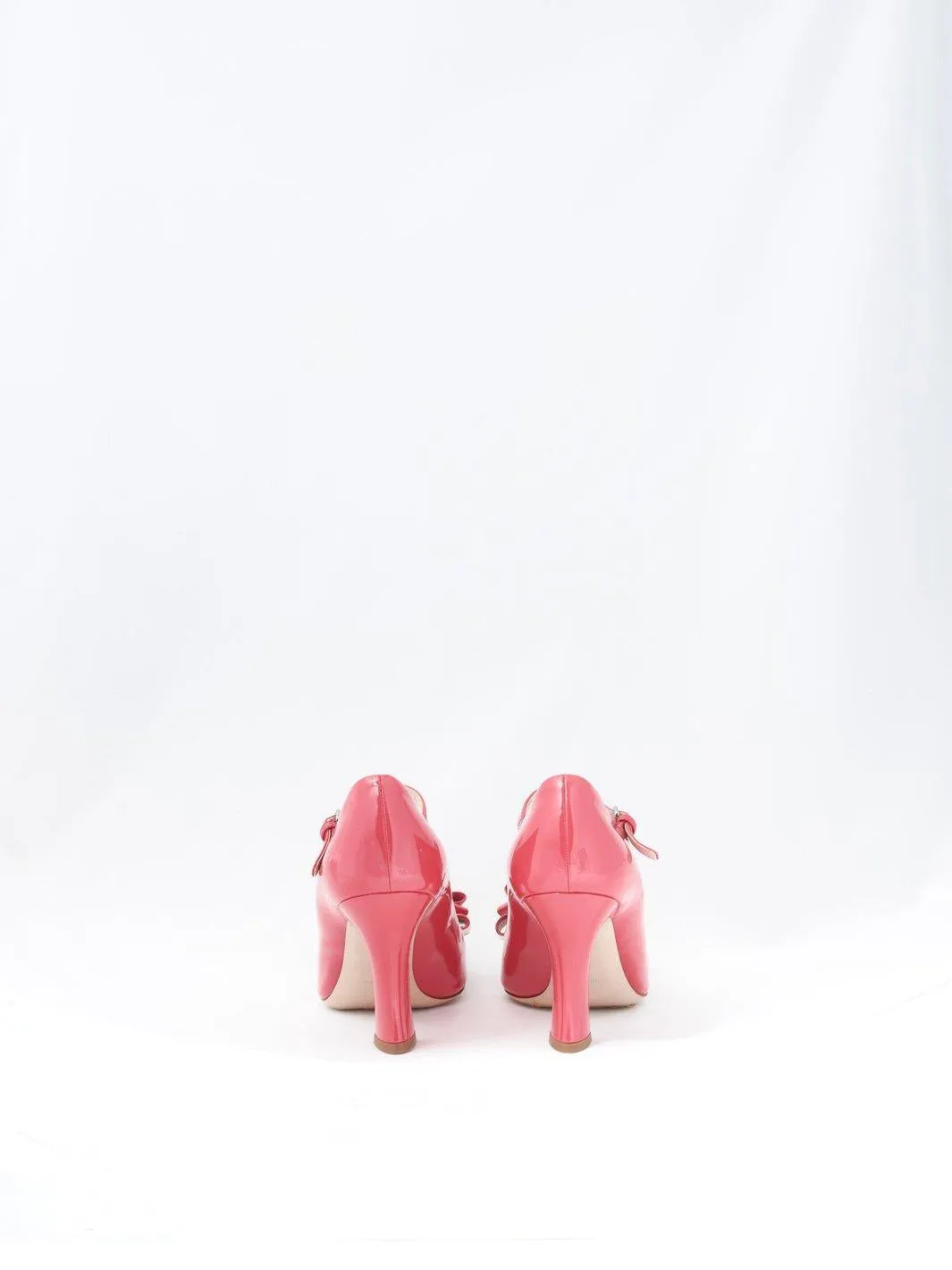 2010 Miu Miu Mary Janes in cherry colored patent leather