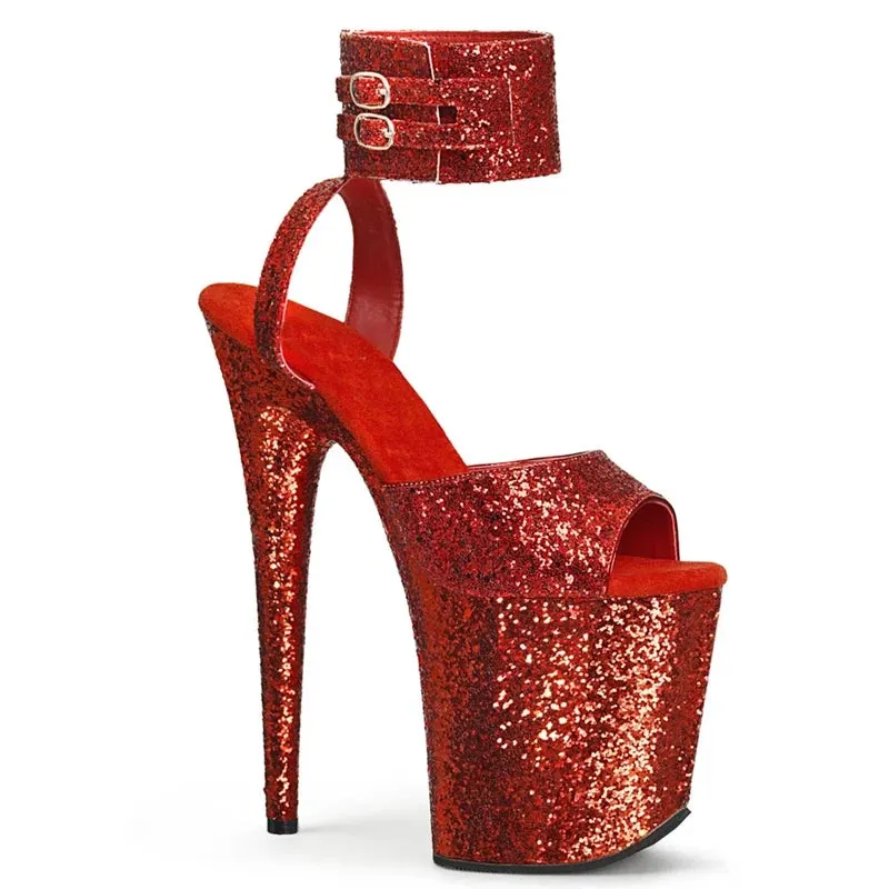 20cm Gothic Peep Toe Strip Pole Dance Heels Exotic Sexy Fetish Shoes