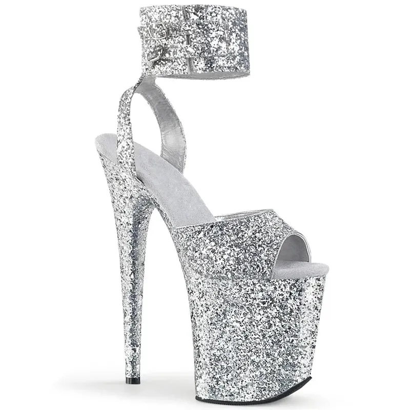 20cm Gothic Peep Toe Strip Pole Dance Heels Exotic Sexy Fetish Shoes