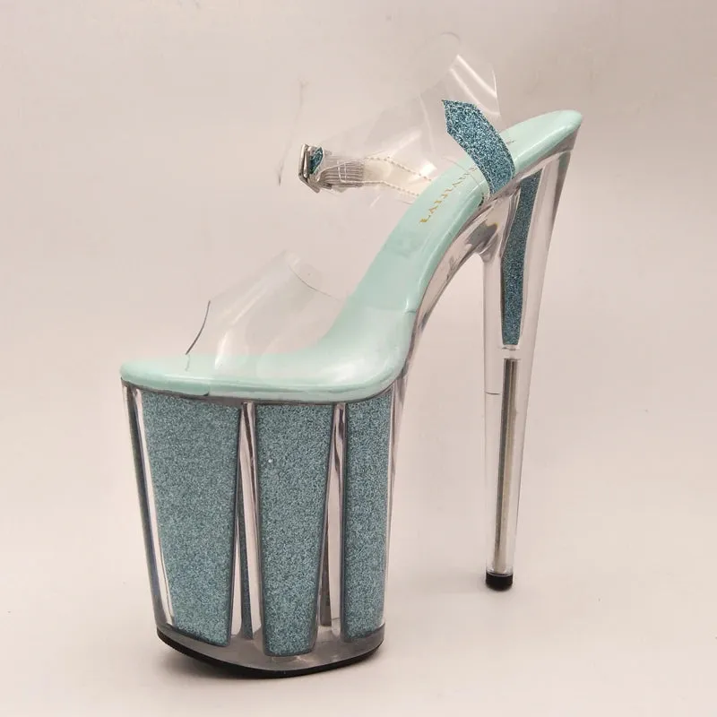 20CM/8inches PVC Upper Fashion Sexy Exotic High Heel Platform Party Women Sandals
