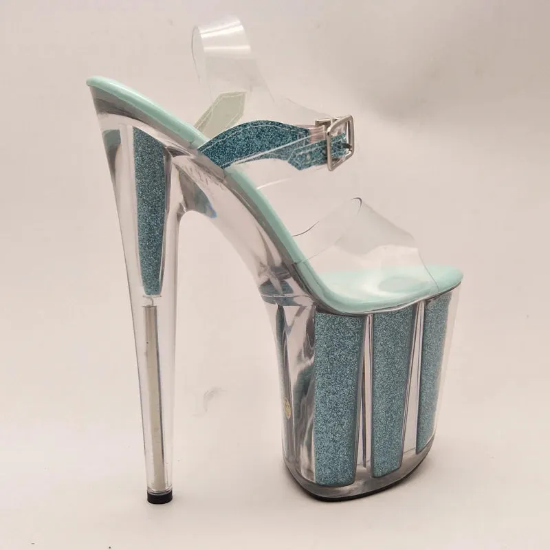 20CM/8inches PVC Upper Fashion Sexy Exotic High Heel Platform Party Women Sandals
