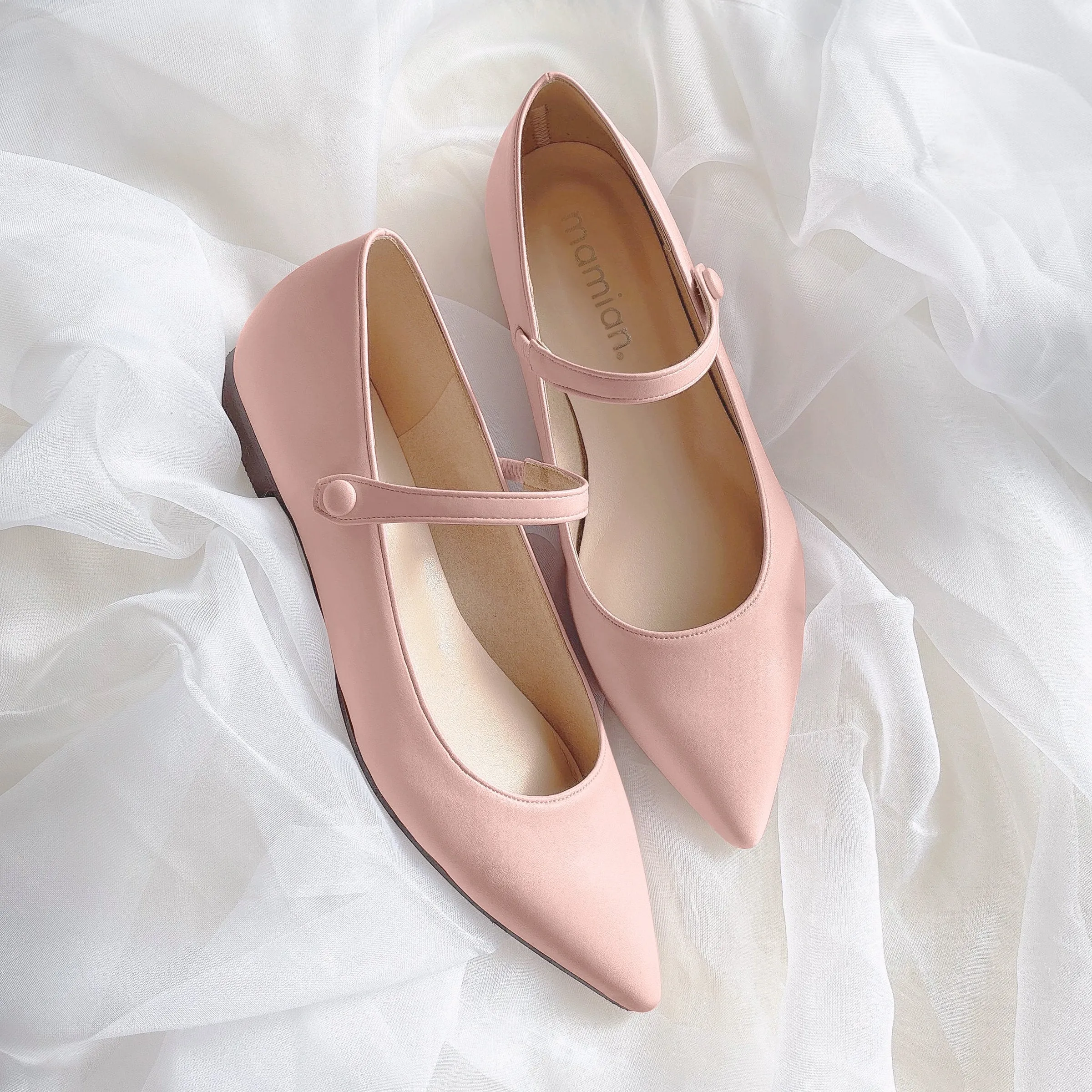 20%OFF: 2024SS: Mary Jane Strap Flat Shoes (4802) Pink