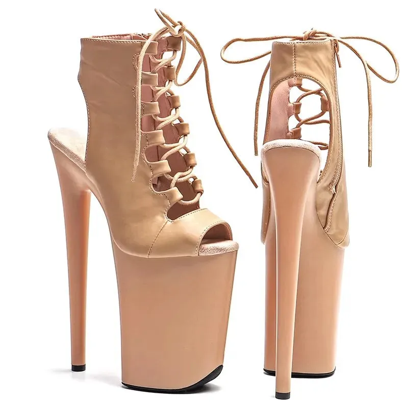 23CM/9inches holography Shiny PU Upper Pole dance shoes High Heels
