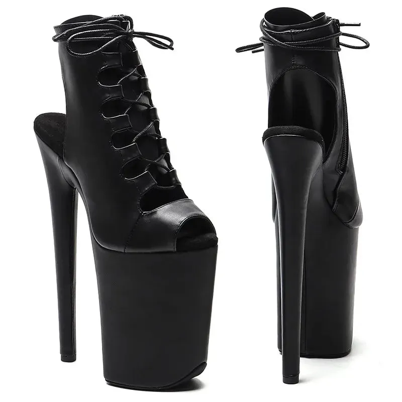 23CM/9inches holography Shiny PU Upper Pole dance shoes High Heels