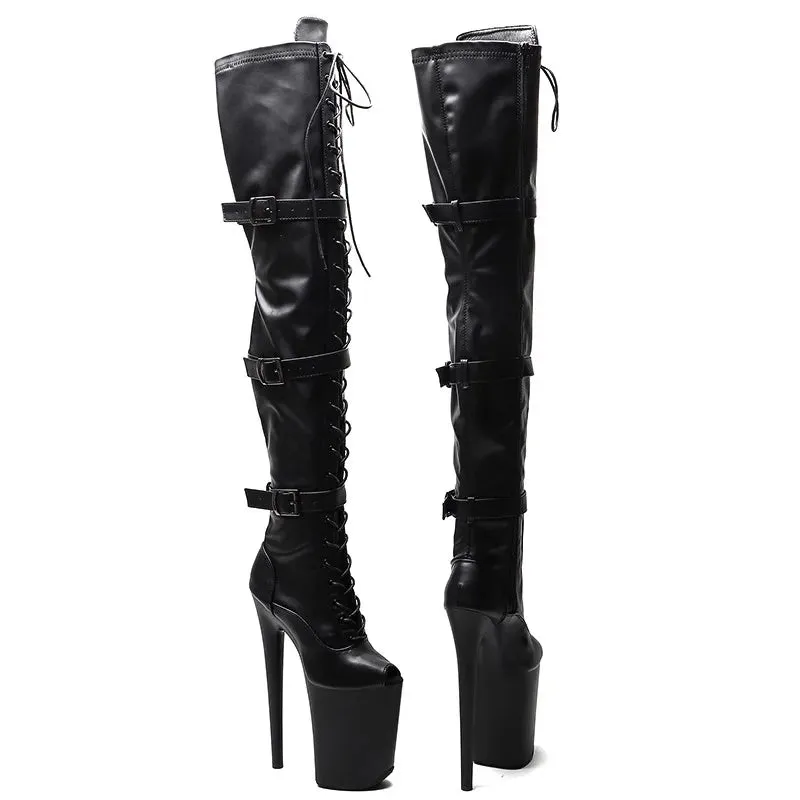 23CM/9inches Patent Upper Peep Toe fashion lady High Heel platform Pole Dance Shoes