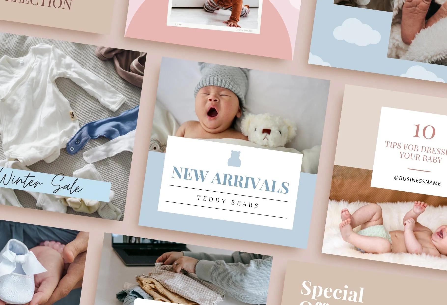 30 Baby Boutique Instagram Post Canva Templates