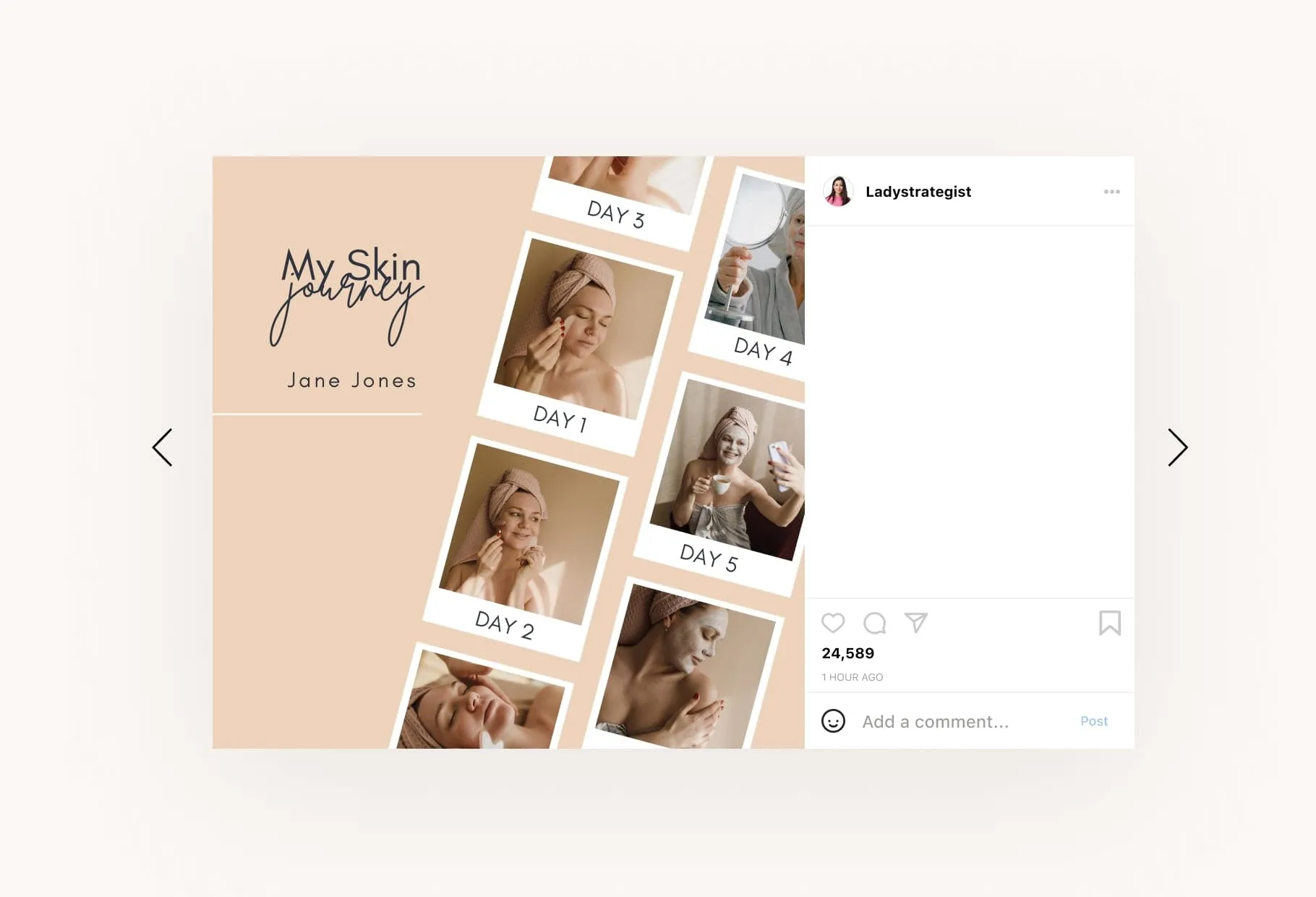 30 Skin Care Instagram Post Canva Templates