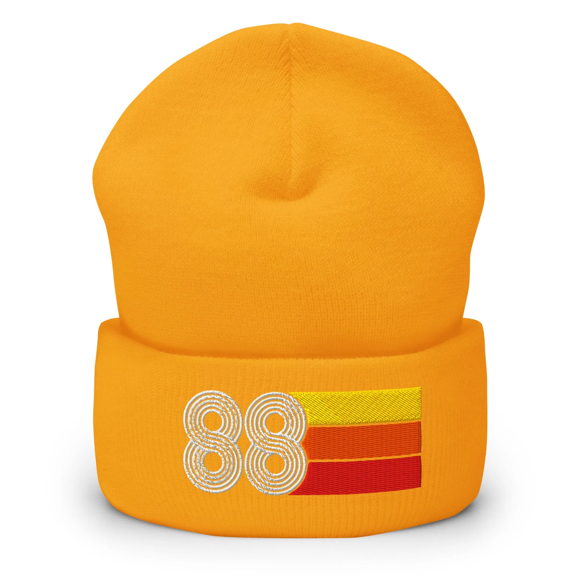 88 Number 1988 Birthday Retro Men's Women's Cuffed Beanie