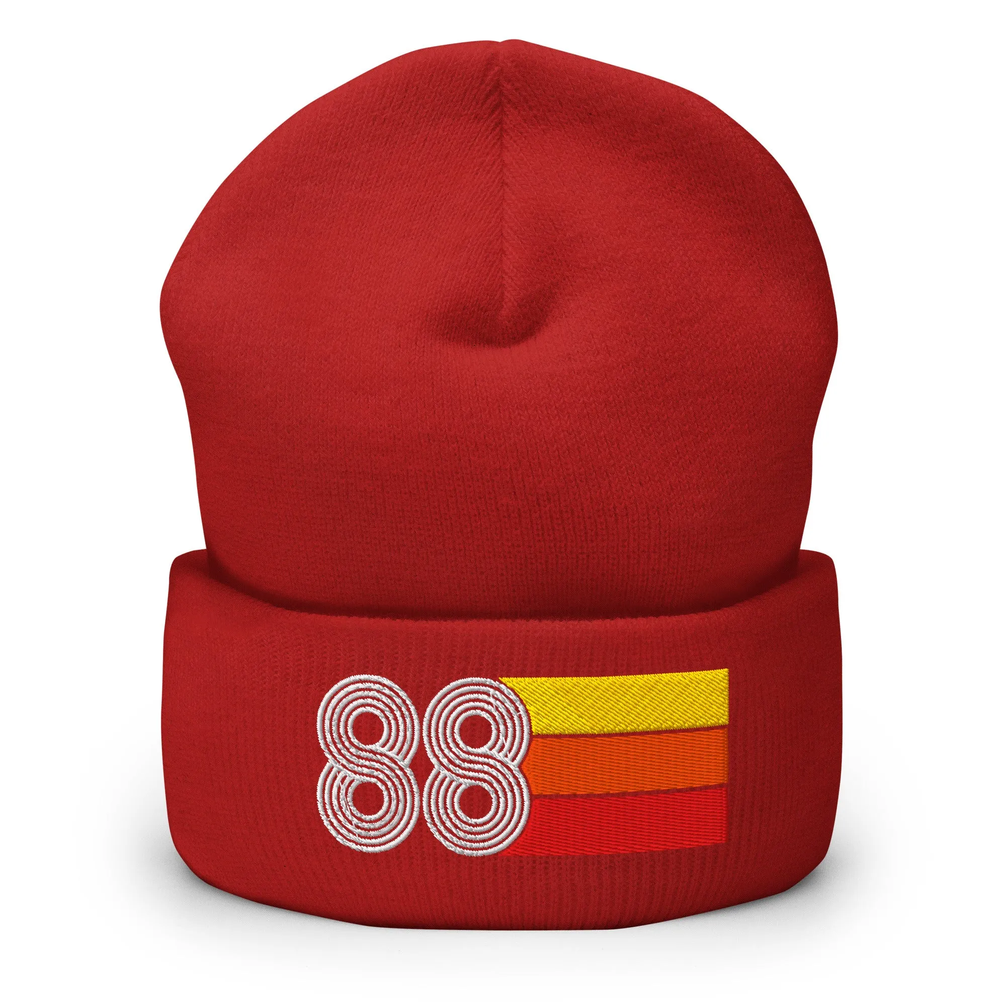 88 Number 1988 Birthday Retro Men's Women's Cuffed Beanie