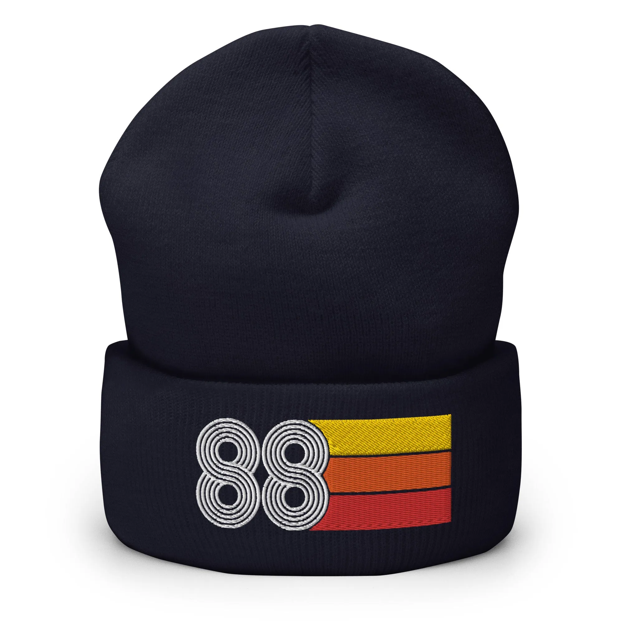 88 Number 1988 Birthday Retro Men's Women's Cuffed Beanie