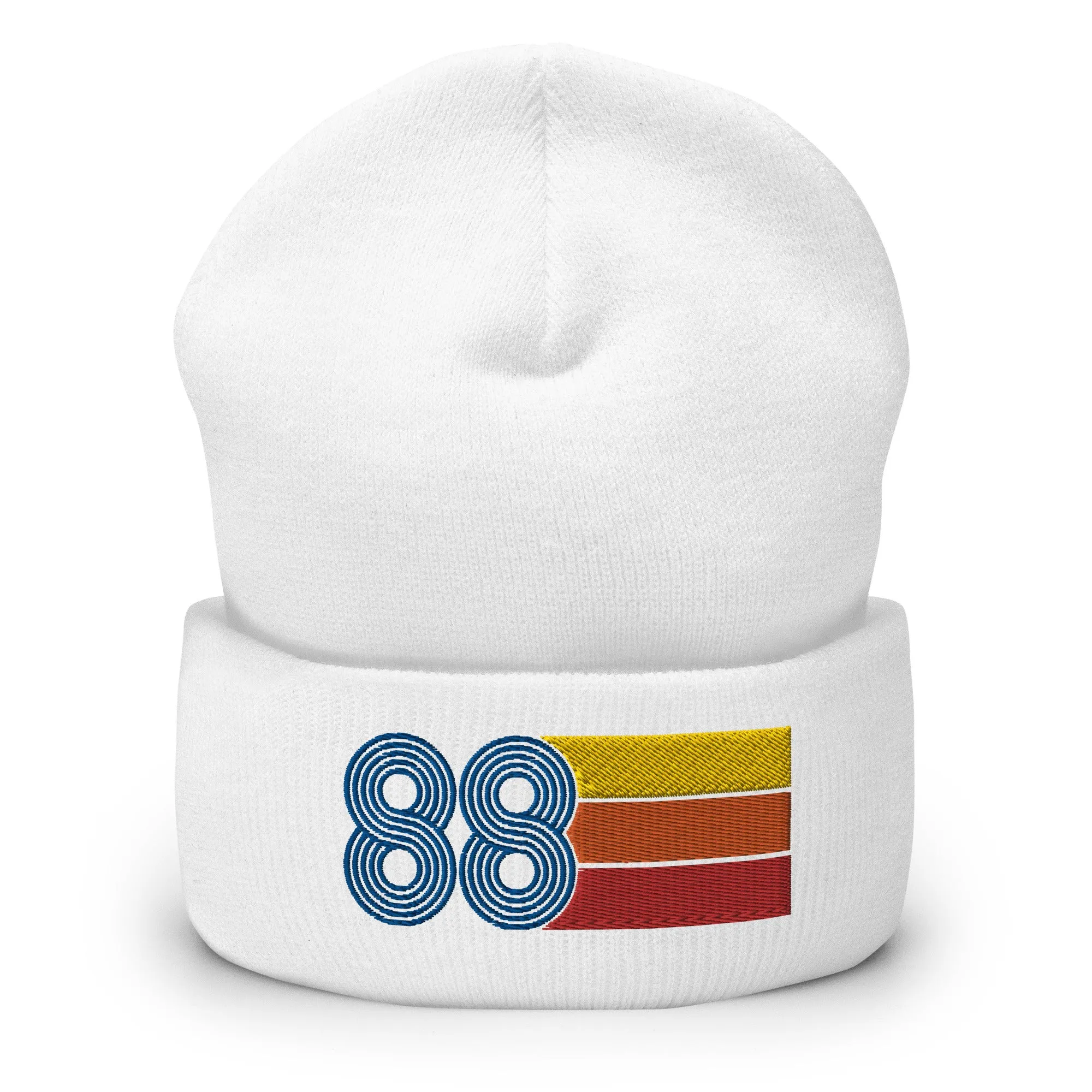 88 Number 1988 Birthday Retro Men's Women's Cuffed Beanie