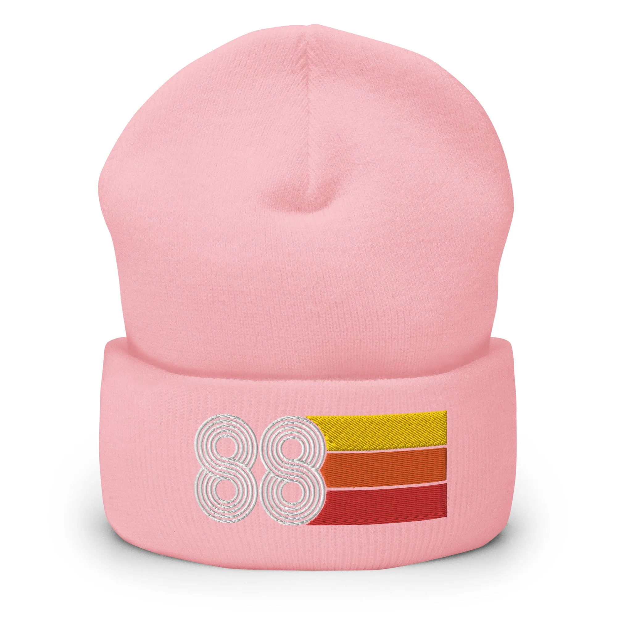 88 Number 1988 Birthday Retro Men's Women's Cuffed Beanie