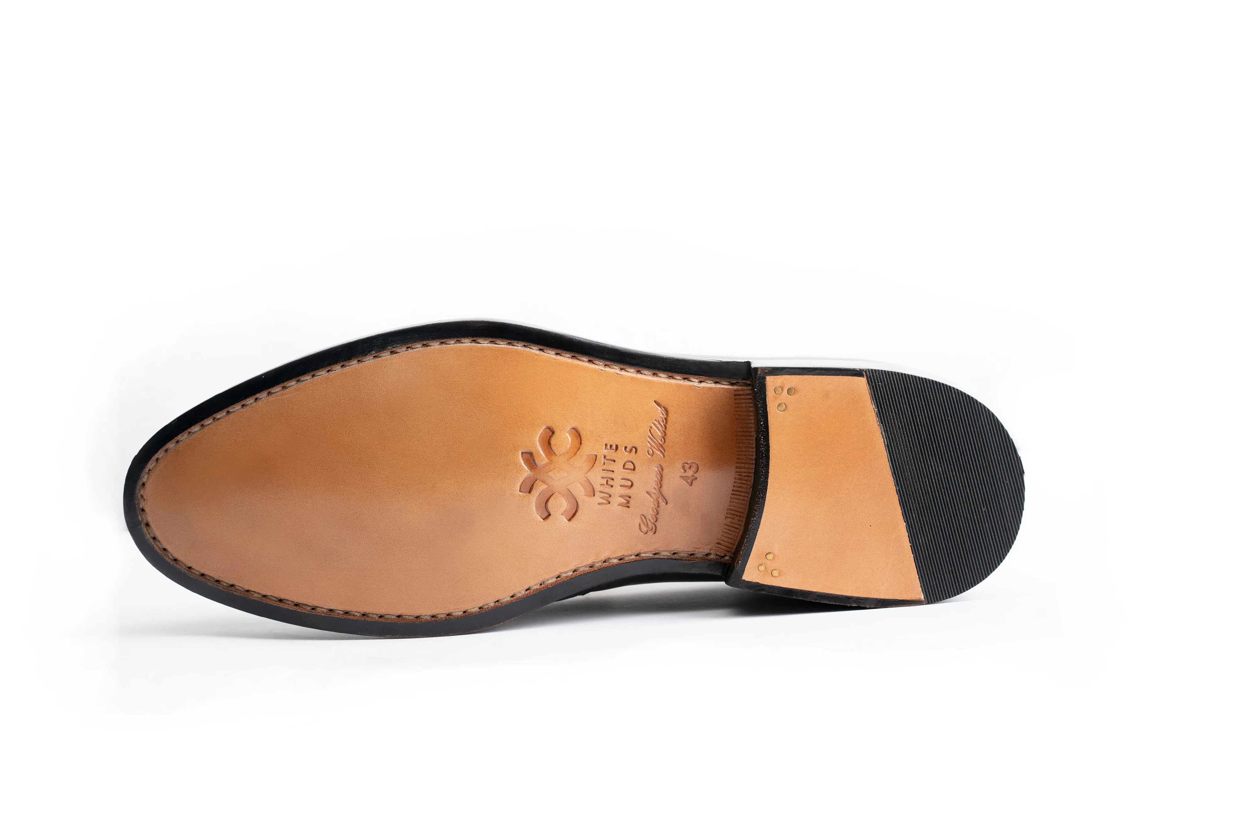 Abbey Woven Vamp Blue Tan Slip On