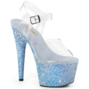ADORE-708LG Clr/B. Blue Glitter