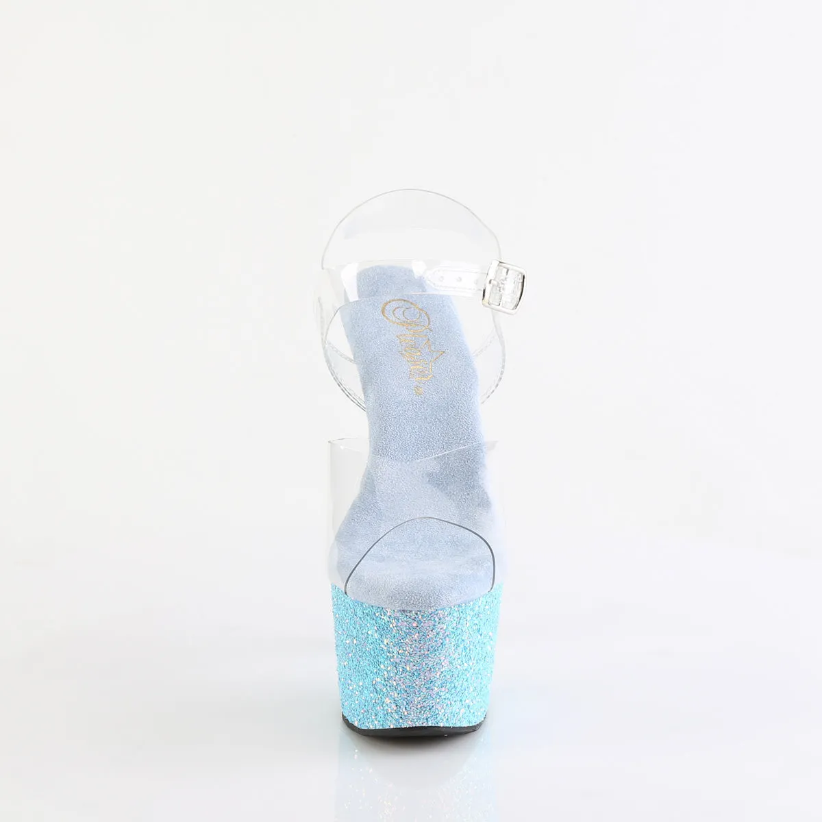 ADORE-708LG Clr/B. Blue Glitter