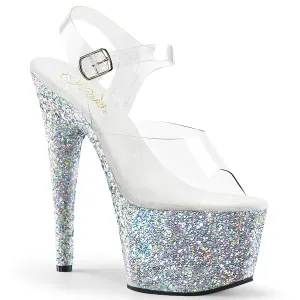 ADORE-708LG Clr/Slv Multi Glitter