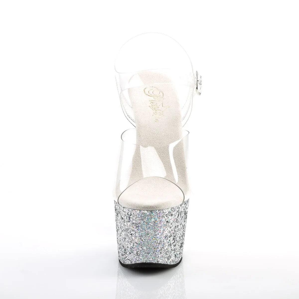 ADORE-708LG Clr/Slv Multi Glitter