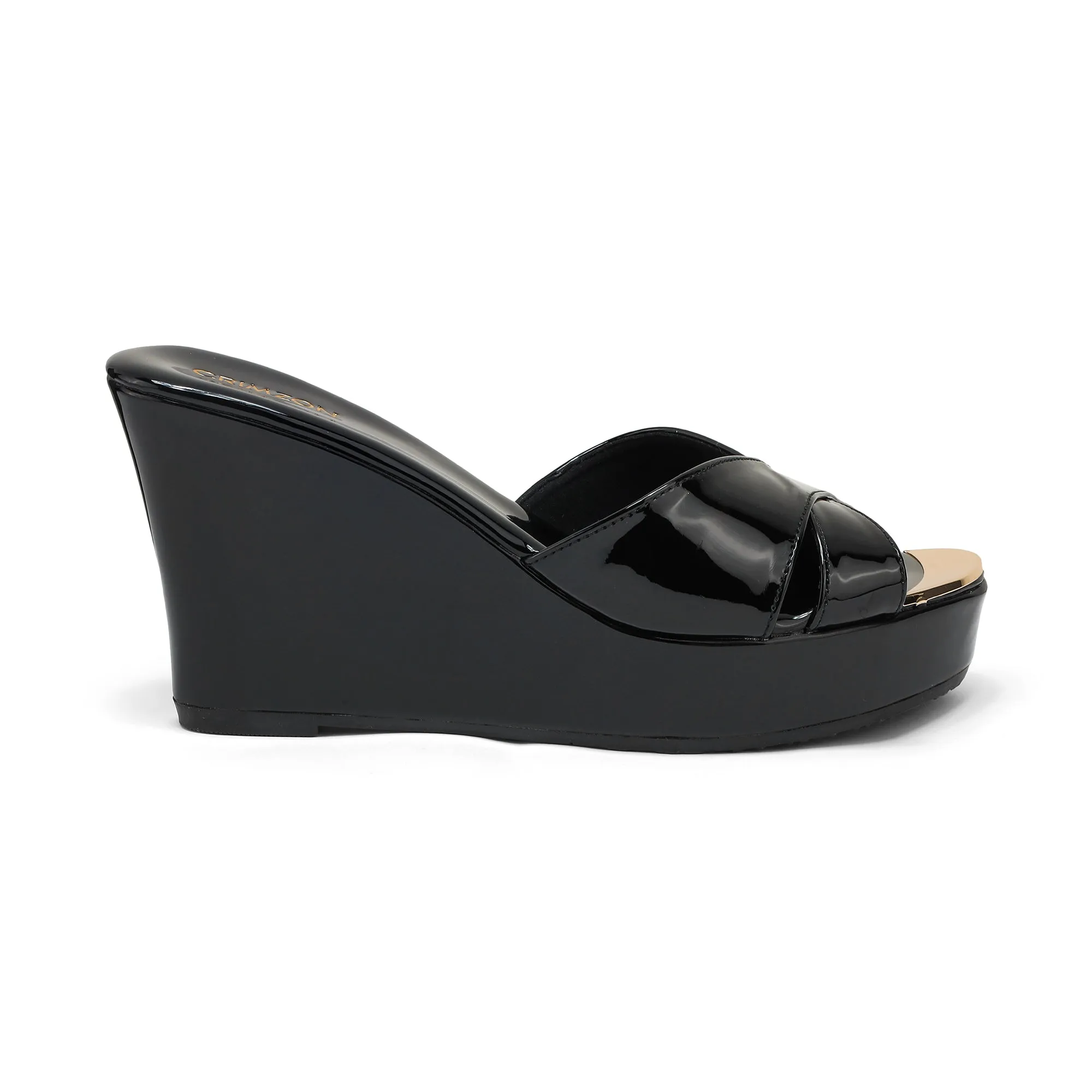 AIYANA- BLACK WEDGES