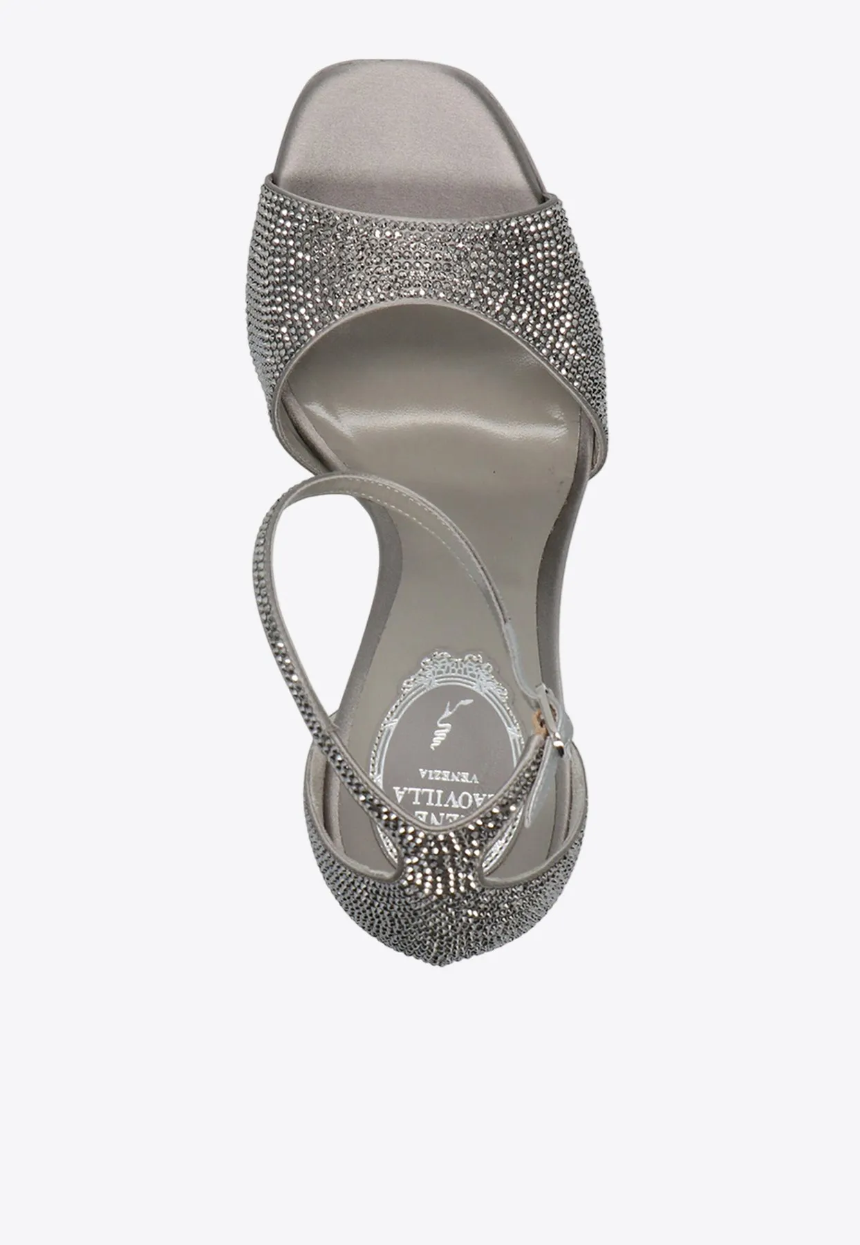 Anastasia 130 Crystal Pearl Platform Sandals