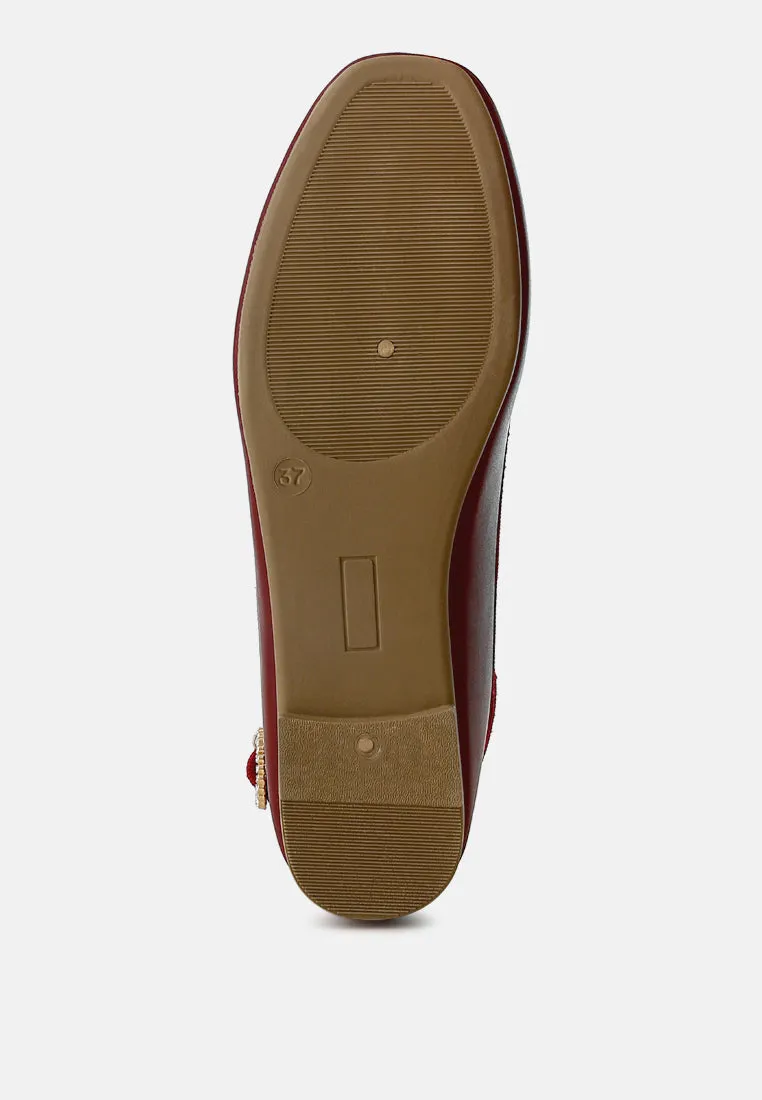 Ankle Strap Detail Ballet Flats By RAG