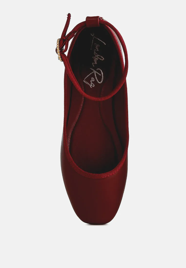 Ankle Strap Detail Ballet Flats By RAG