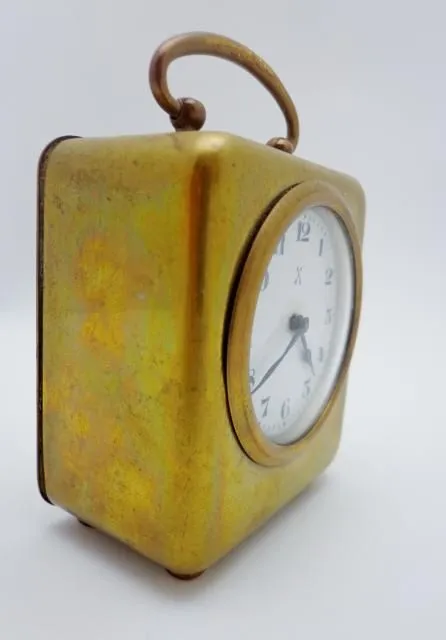 Antique Brass Miniature Clock