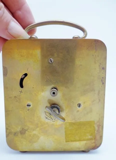 Antique Brass Miniature Clock