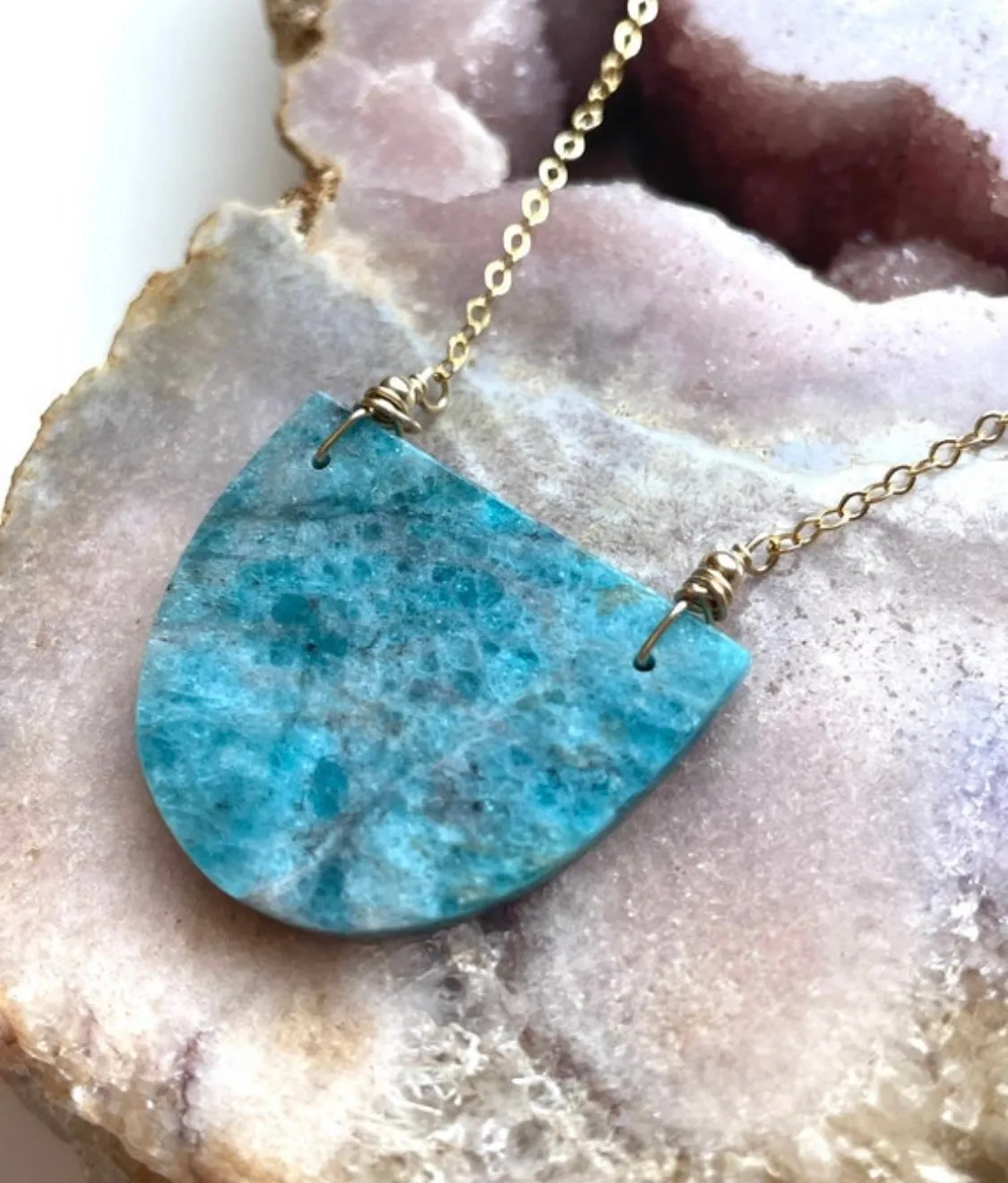 Apatite Pendant Necklace