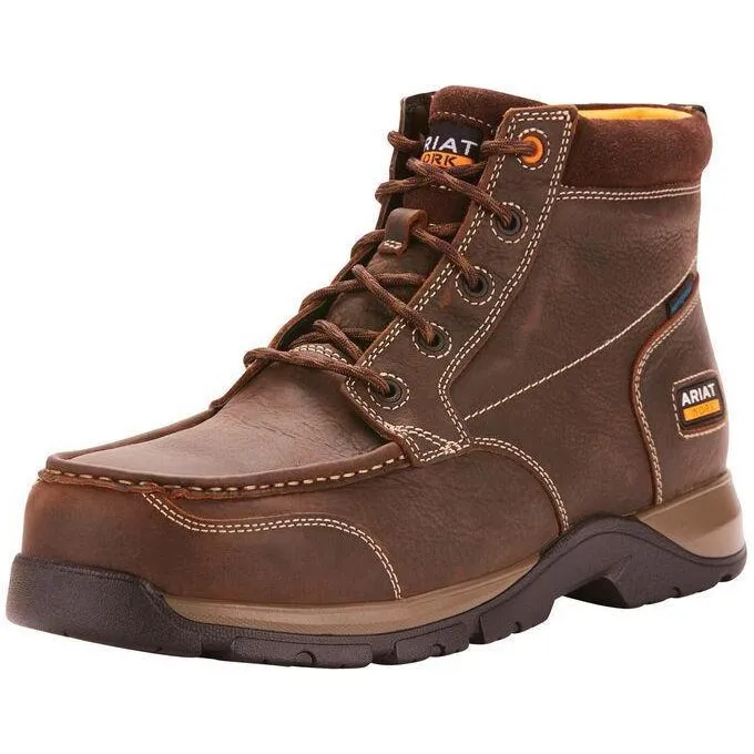 Ariat Men's Edge LTE Chukka 6" Composite Toe Work Boot- Brown - 10024953