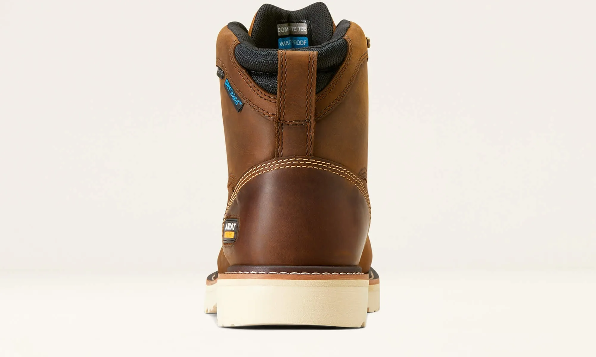 Ariat Men's Rebar Lift 6" Composite Toe Waterproof Work Boot - Brown - 10046876