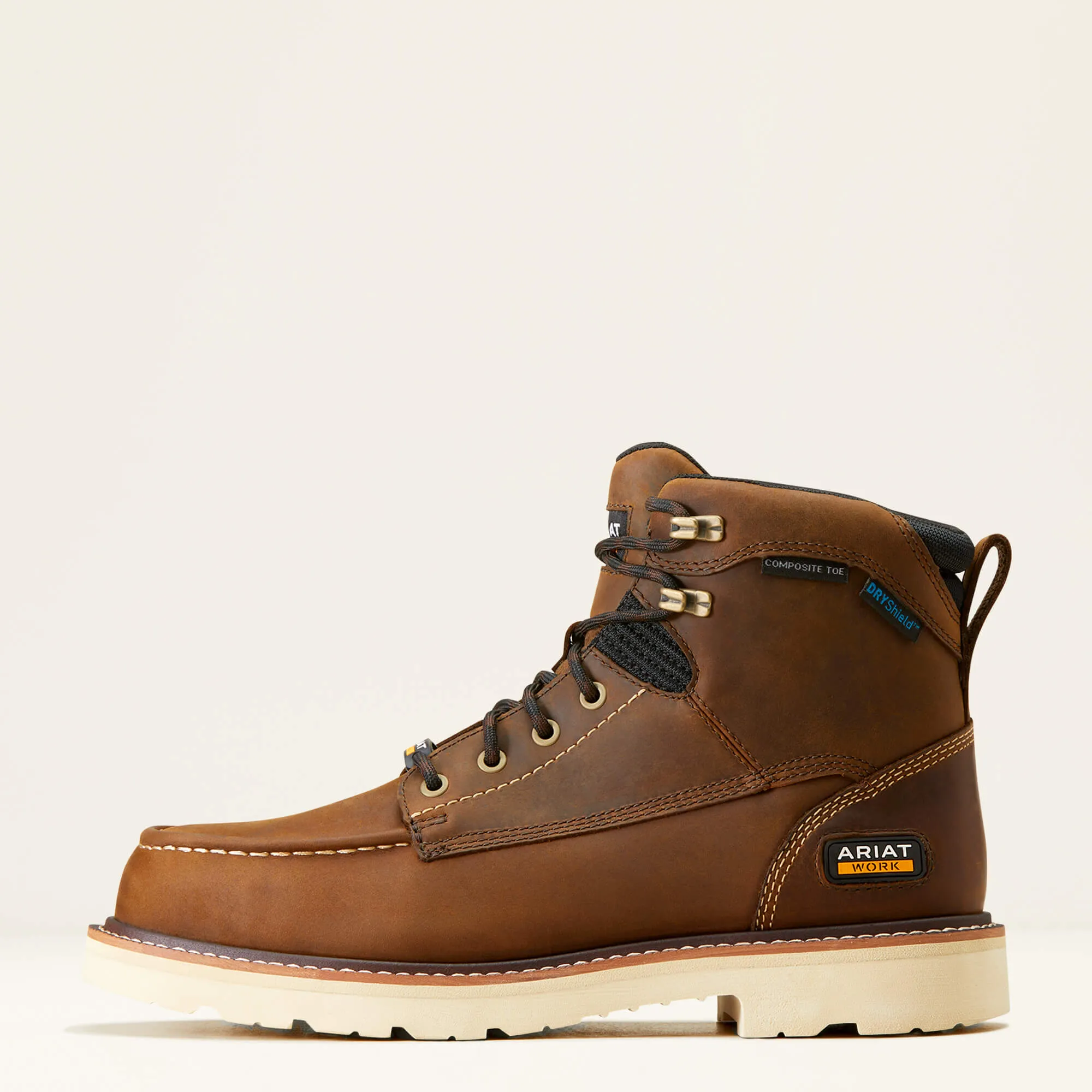 Ariat Men's Rebar Lift 6" Composite Toe Waterproof Work Boot - Brown - 10046876
