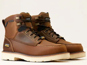 Ariat Men's Rebar Lift 6" Composite Toe Waterproof Work Boot - Brown - 10046876