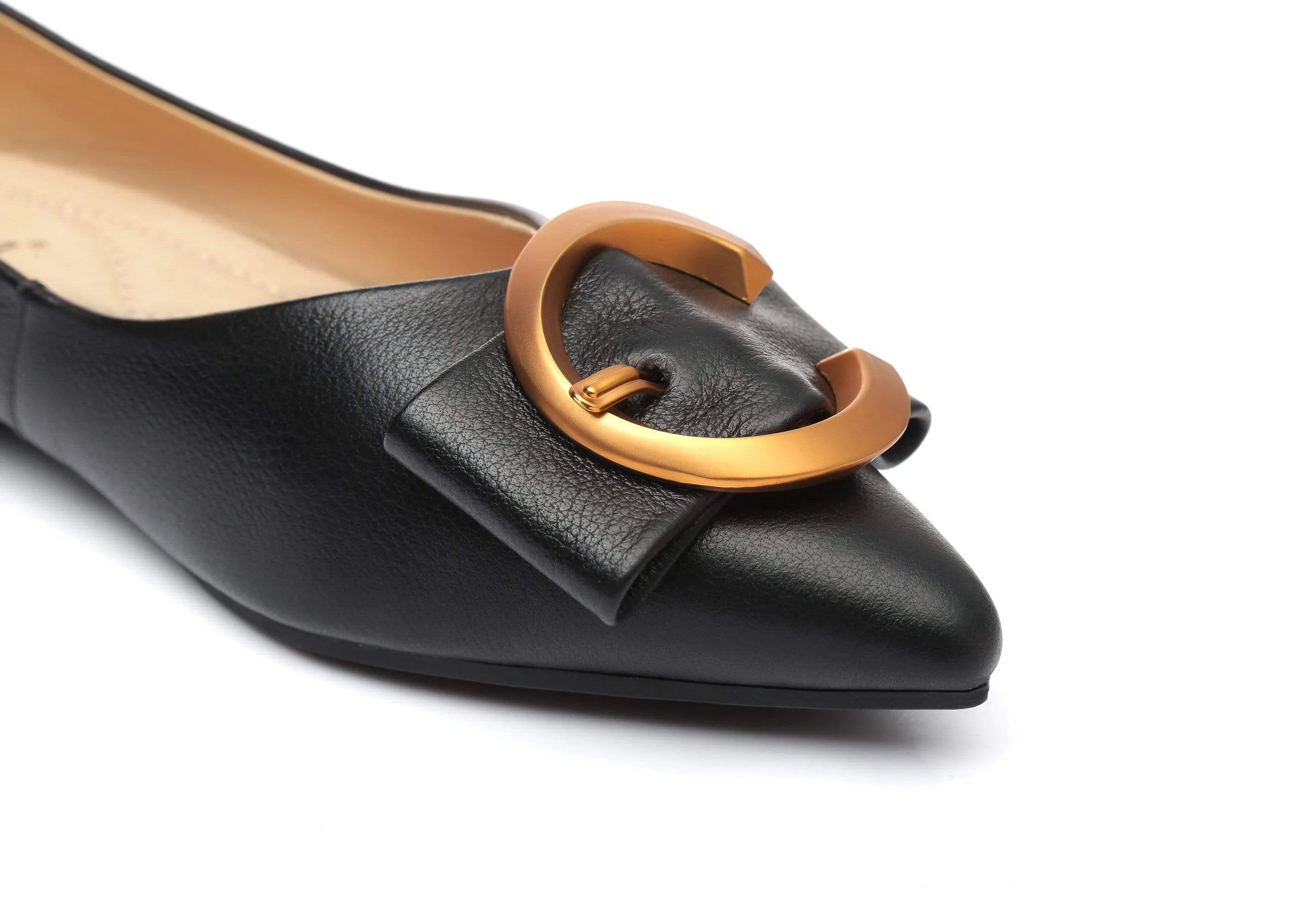 Australian Shepherd® Ballet Flat Pointed Toe with Metal Buckle Décor Pari
