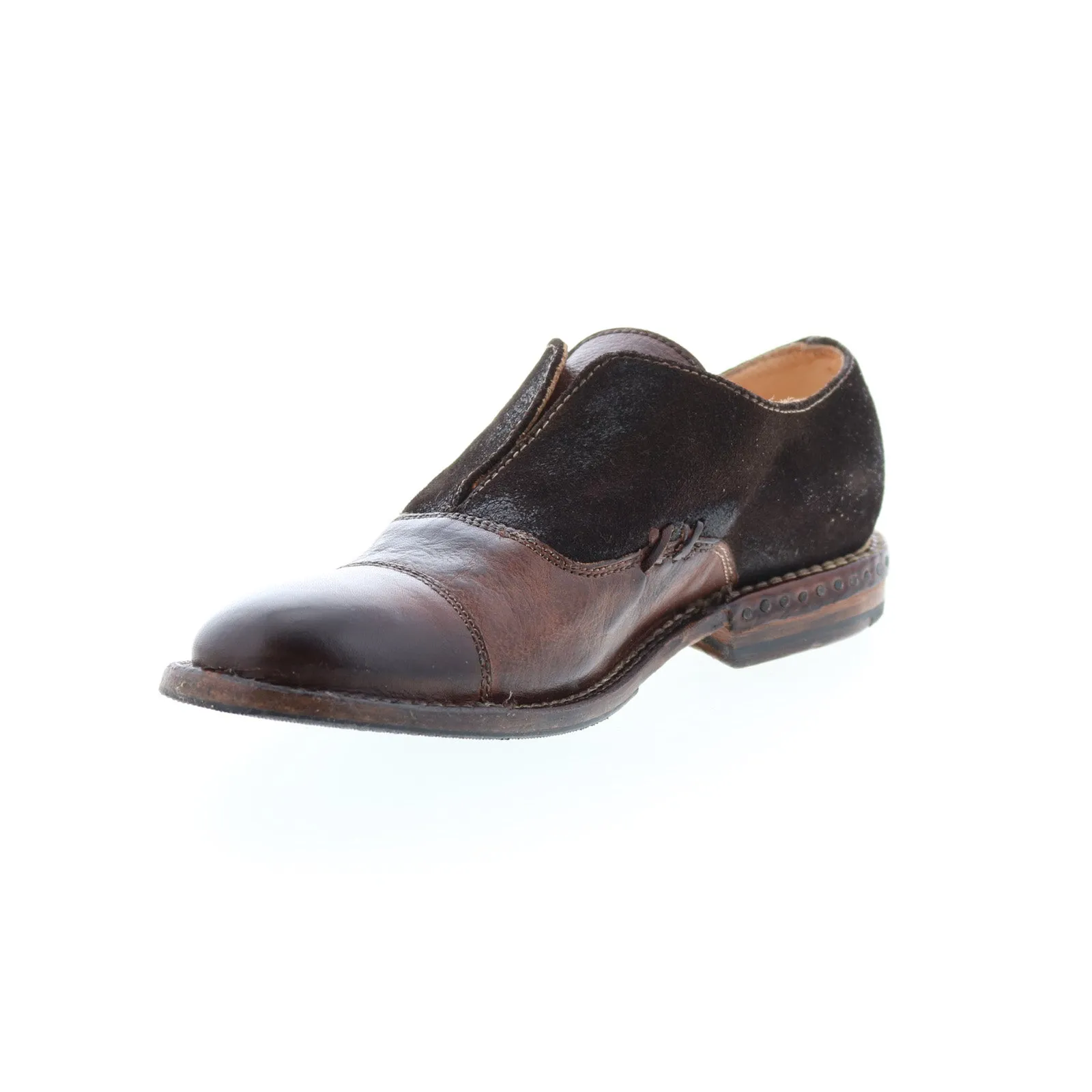 Bed Stu Garden F321111 Womens Brown Suede Slip On Loafer Flats Shoes