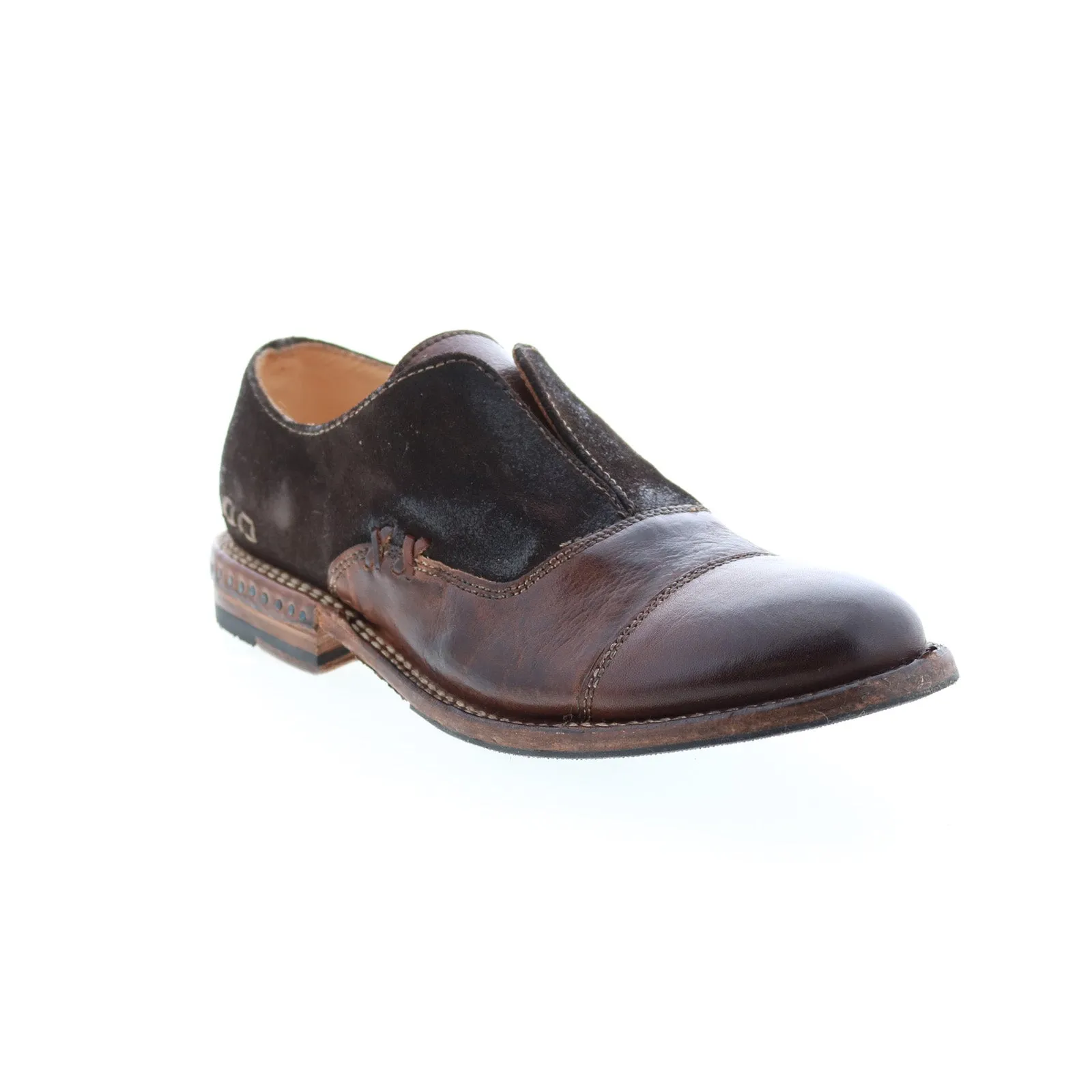 Bed Stu Garden F321111 Womens Brown Suede Slip On Loafer Flats Shoes