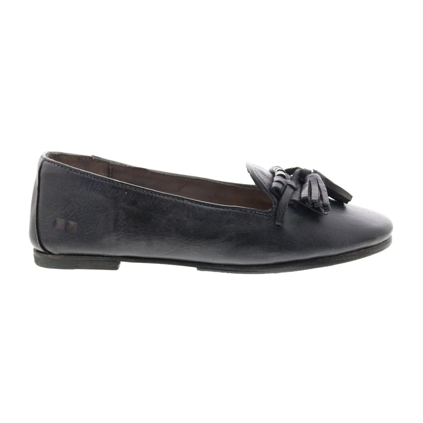 Bed Stu Suzanne F301614 Womens Black Leather Slip On Loafer Flats Shoes