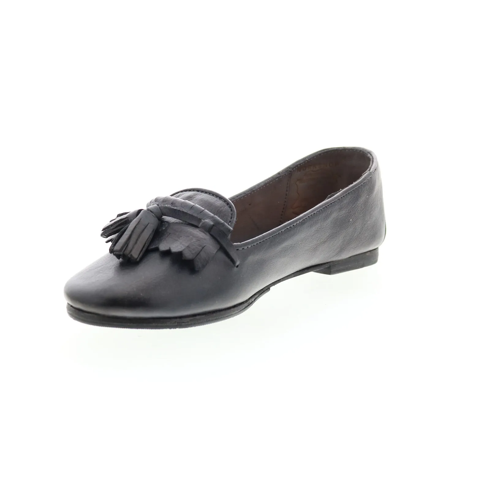 Bed Stu Suzanne F301614 Womens Black Leather Slip On Loafer Flats Shoes