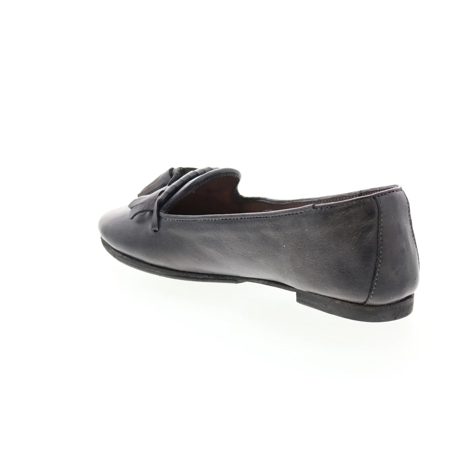 Bed Stu Suzanne F301614 Womens Black Leather Slip On Loafer Flats Shoes