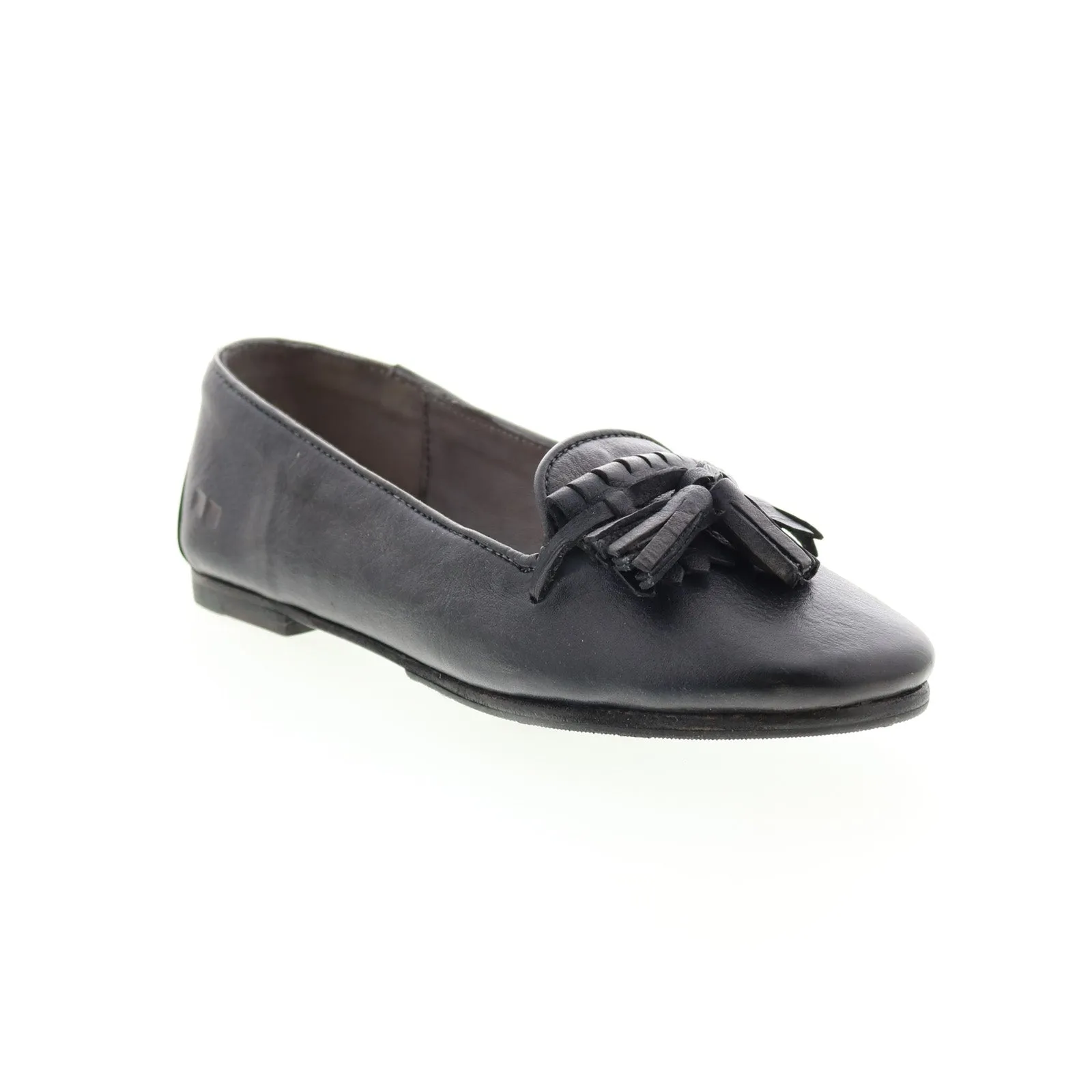 Bed Stu Suzanne F301614 Womens Black Leather Slip On Loafer Flats Shoes