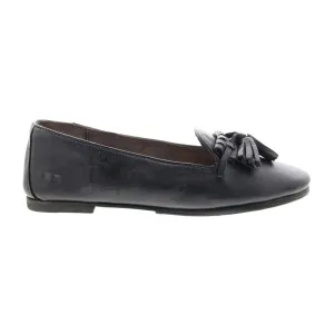 Bed Stu Suzanne F301614 Womens Black Leather Slip On Loafer Flats Shoes