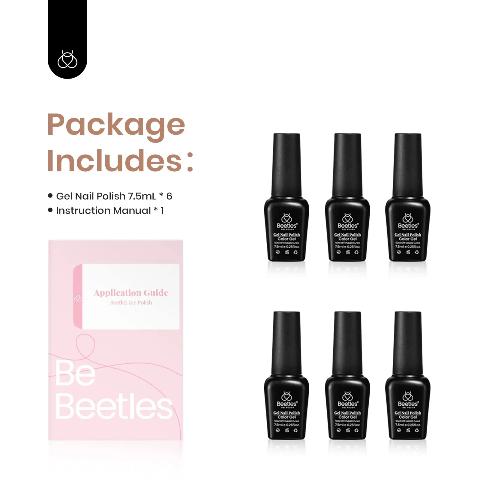 Beetles Jelly Gel Nail Polish Set, 6 Colors Milky White Sheer Pink Nude Gel Nail Kit Transparent Effect Spring Summer Gel Soak Off UV Ballet Dress DIY Manicure French Nail Art Gifts for Women
