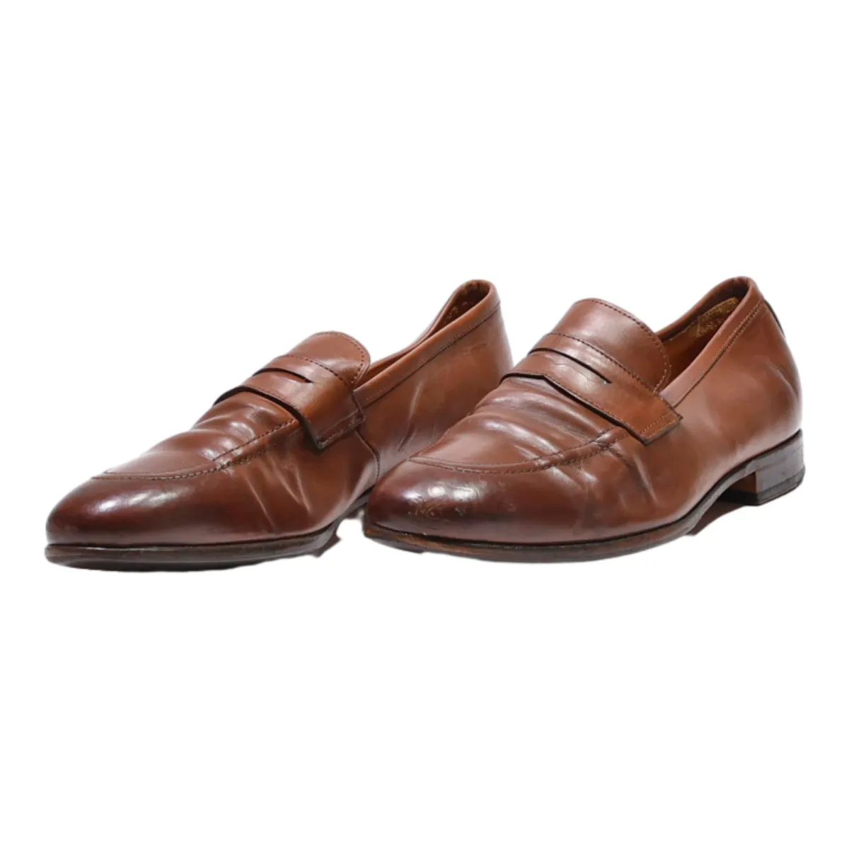 BEXLEY Loafer Shoes Brown Leather Mens UK 7