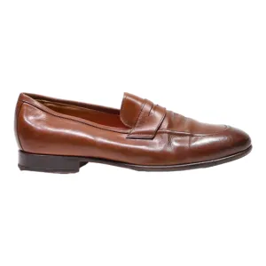 BEXLEY Loafer Shoes Brown Leather Mens UK 7
