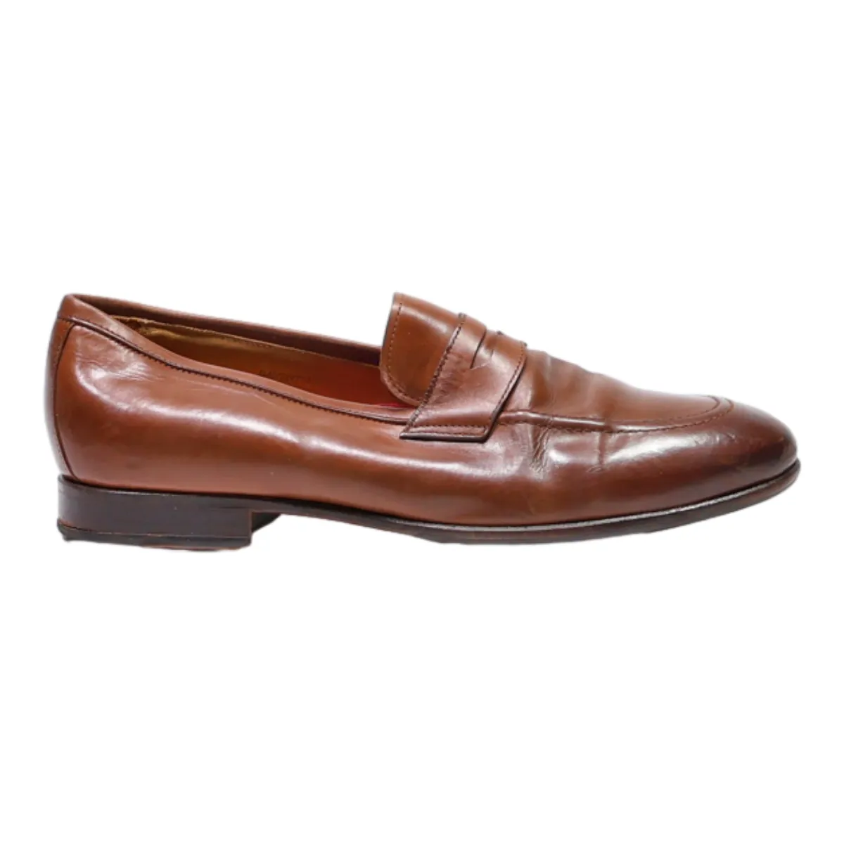 BEXLEY Loafer Shoes Brown Leather Mens UK 7