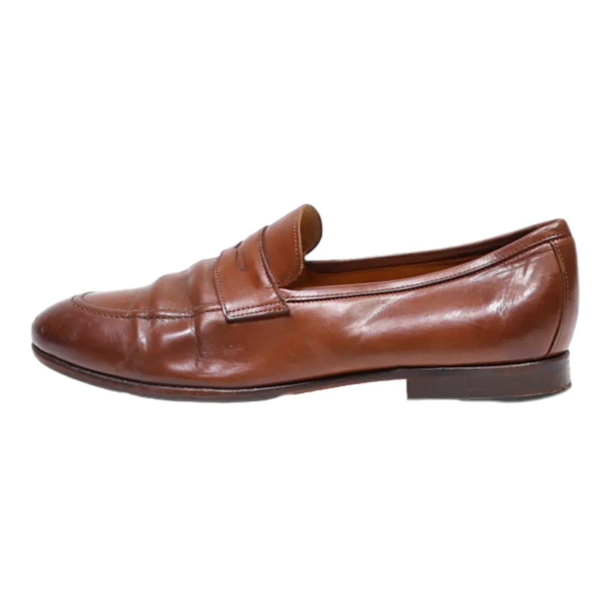 BEXLEY Loafer Shoes Brown Leather Mens UK 7