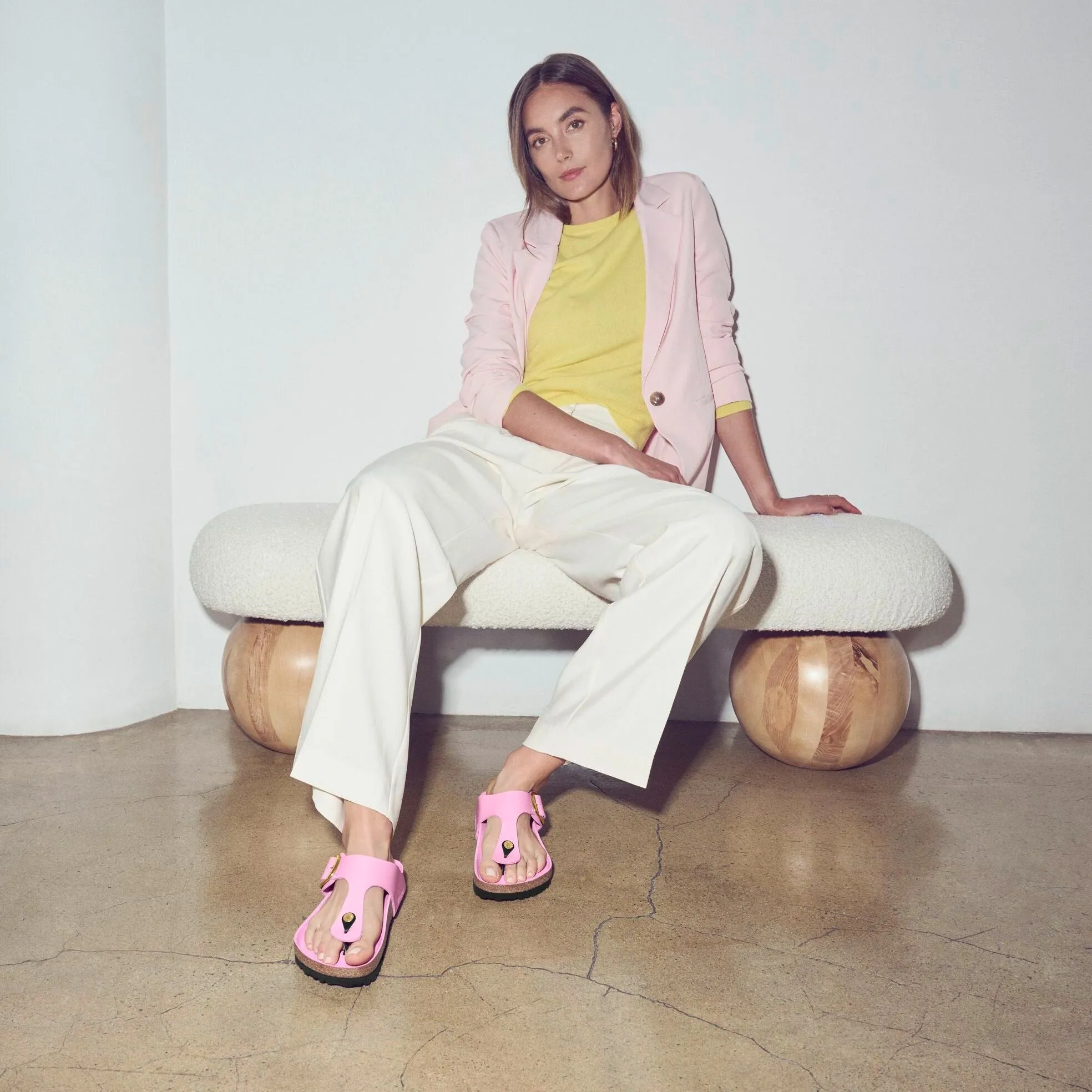 Birkenstock Gizeh Big Buckle high shine fondant pink leather
