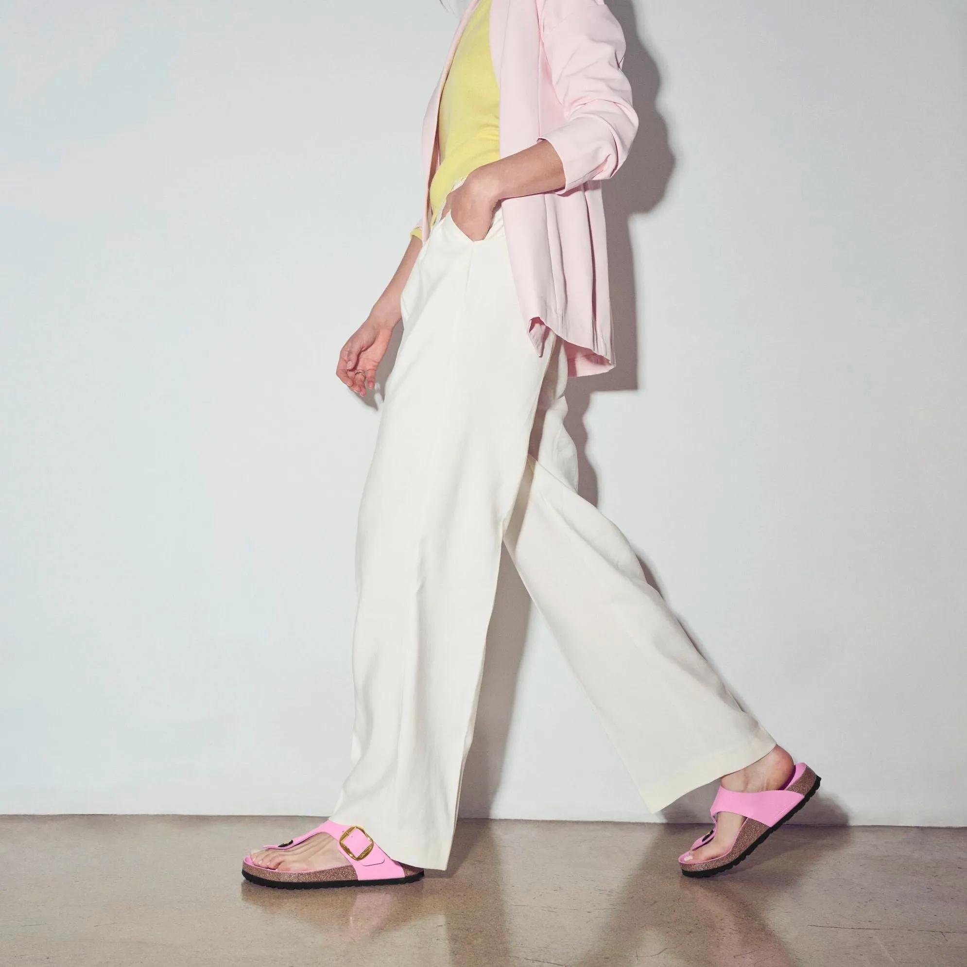 Birkenstock Gizeh Big Buckle high shine fondant pink leather